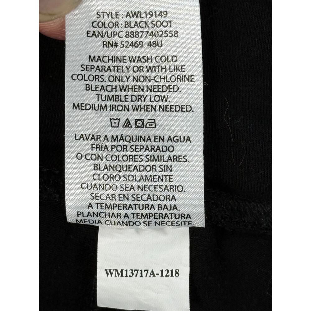 Athletic Works Black Cotton Modal Drawstring Capri Pants L 12-14 - Picture 3 of 8